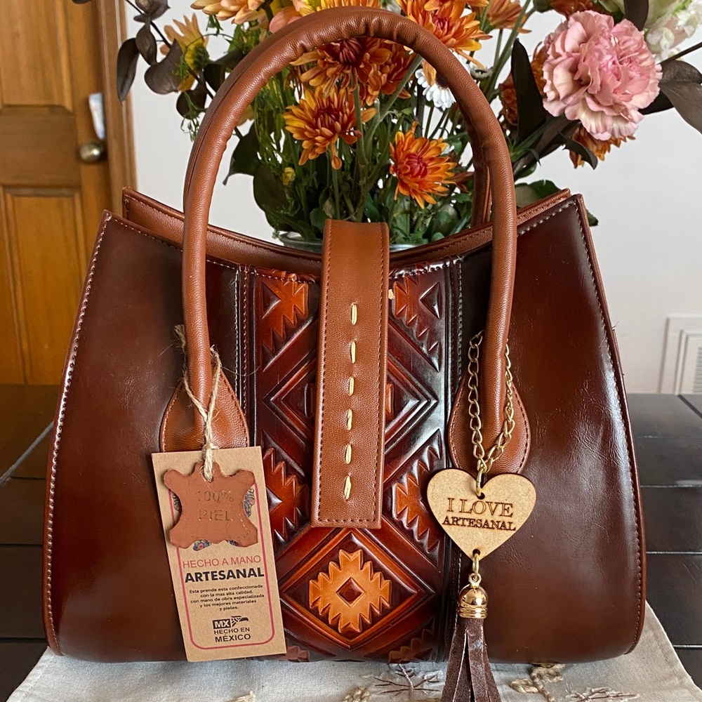 Handcrafted Brown Leather Shoulder Bag